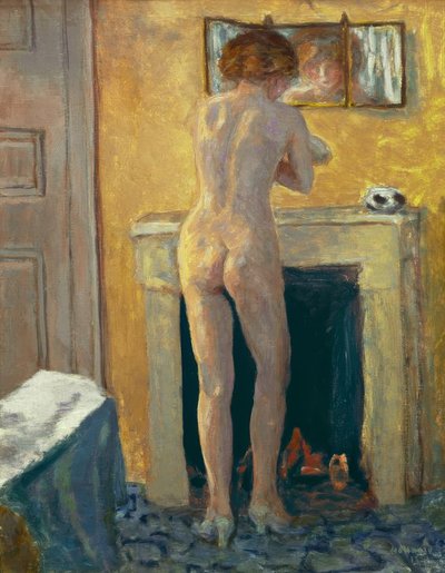 Nudo di schiena davanti al camino da Pierre Bonnard